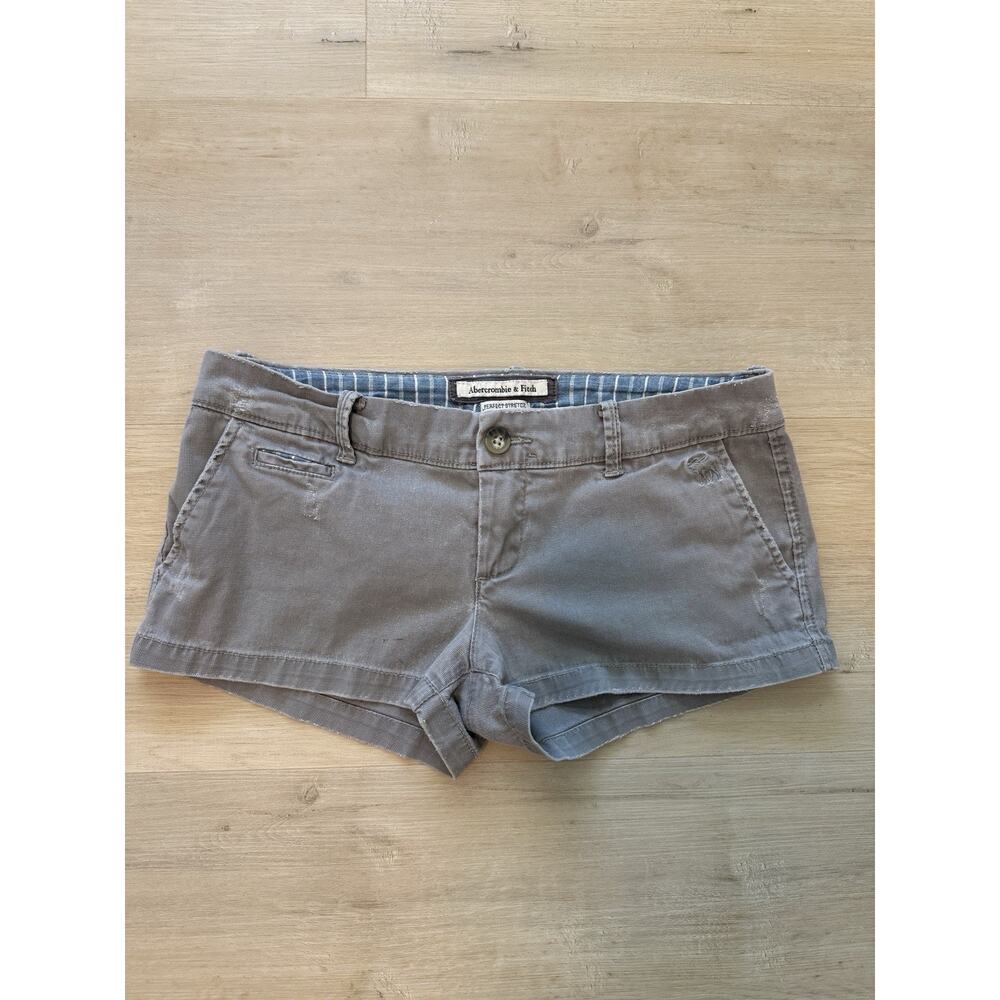 Abercrombie & Fitch Shorts Womens 0 Gray Low Rise Perfect Stretch Y2K